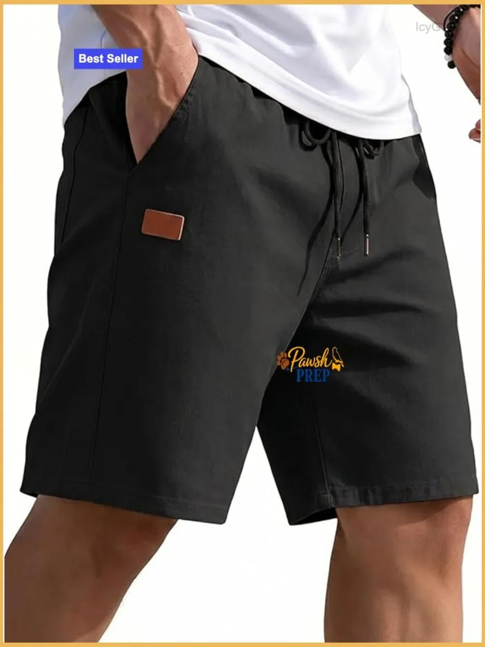 Men's Casual Twill Chino Shorts Flat Front Breathable Adjustable Waist
